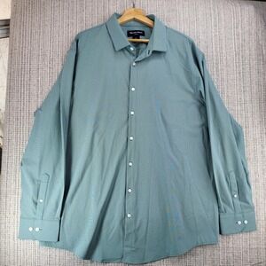 Mizzen+Main Shirt Mens 2XL Green Leeward Classic Performance Dress Button Down‎